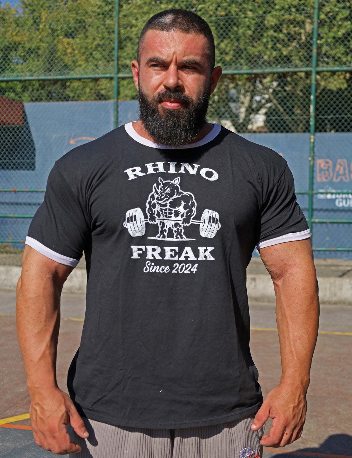 "Old School Barbell" T-Shirt – Hardcore Attitude and Ringer Style