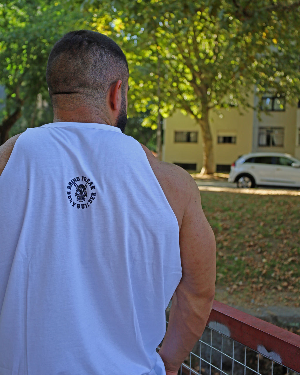"Old School Khaki" Drop-Arm Tank Top – Tactical Attitude and Maximum Range of Motion