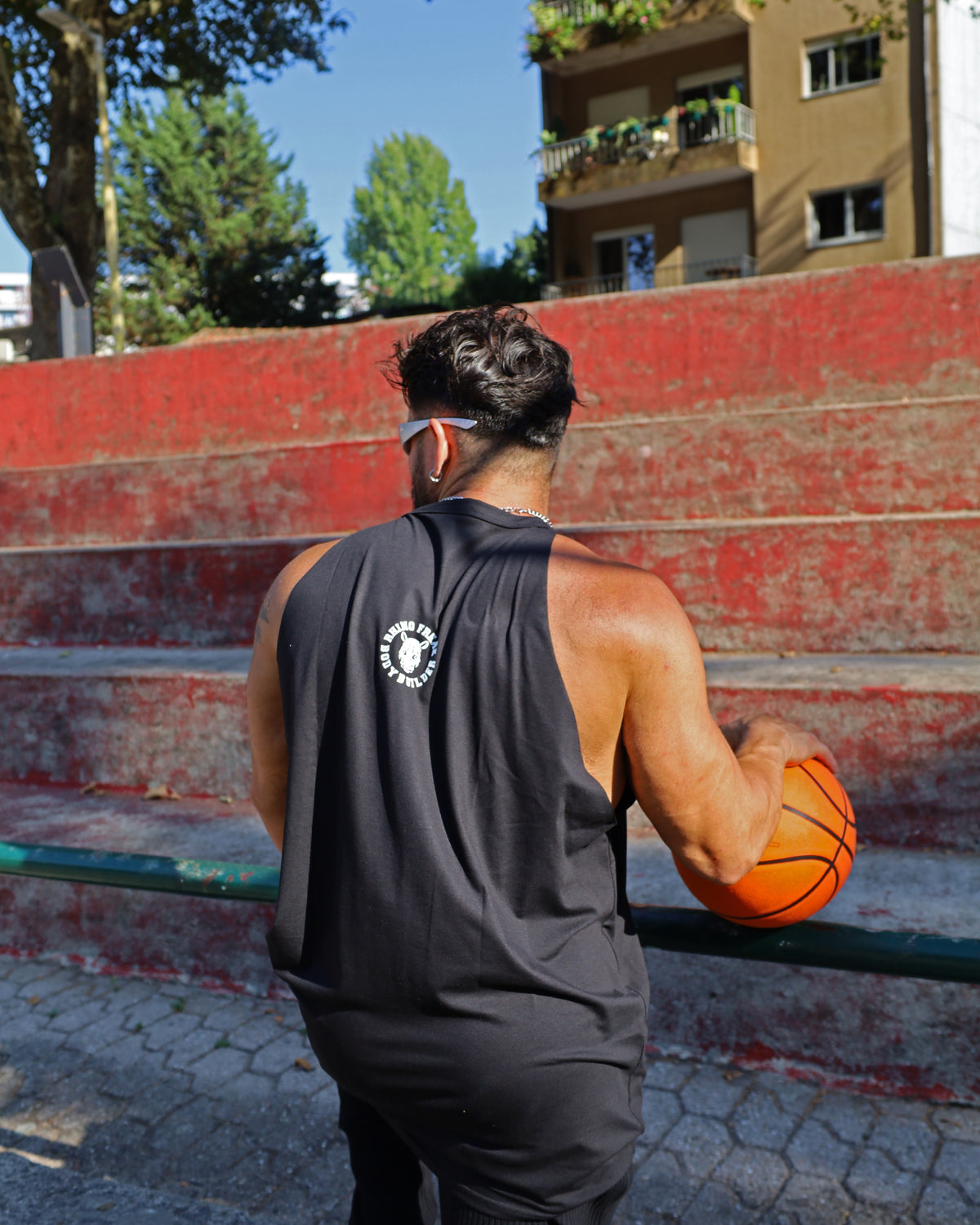"Old School Khaki" Drop-Arm Tank Top – Tactical Attitude and Maximum Range of Motion