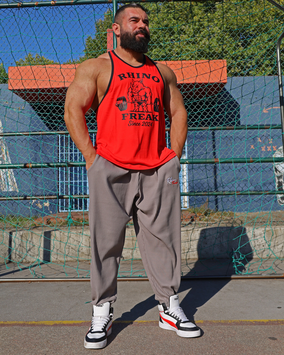 "Power Beast" Deep-Cut Tank Top – Hardcore Attitude and Maximum Range of Motion
