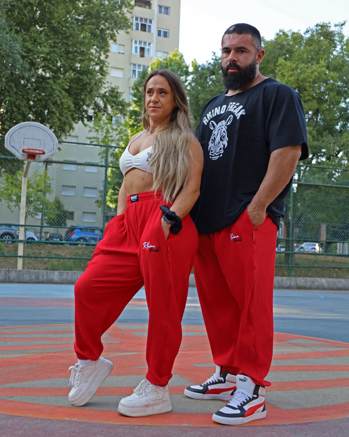 "Ribbed Heritage" Oversized Pants – Texture and Old-School Attitude
