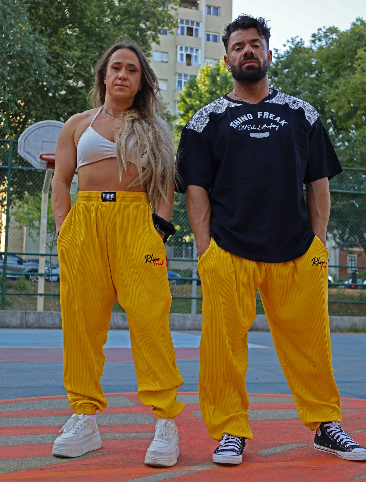 "Ribbed Heritage" Oversized Pants – Texture and Old-School Attitude
