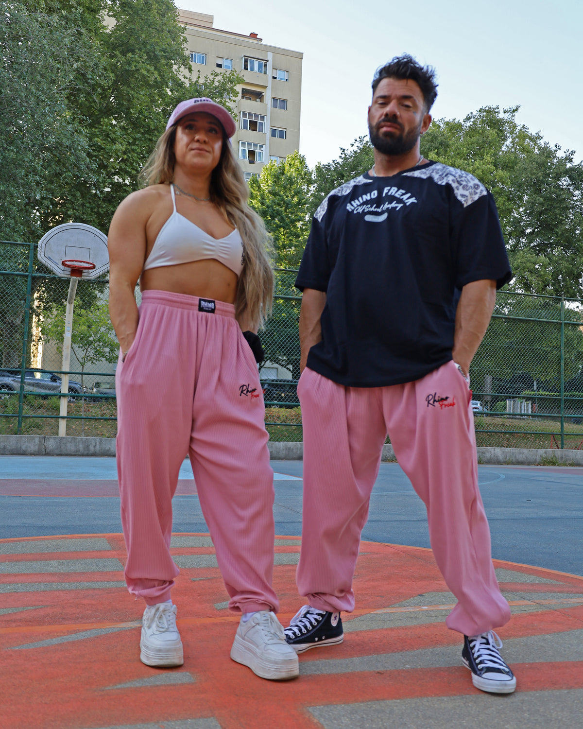 "Ribbed Heritage" Oversized Pants – Texture and Old-School Attitude