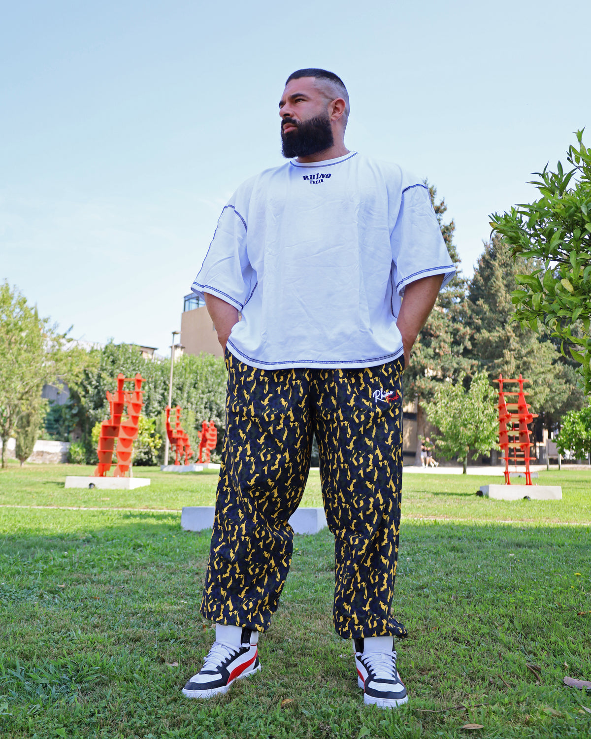 "Strong as a Rhino" Oversized T-Shirt – Hardcore Attitude and Impetuosity