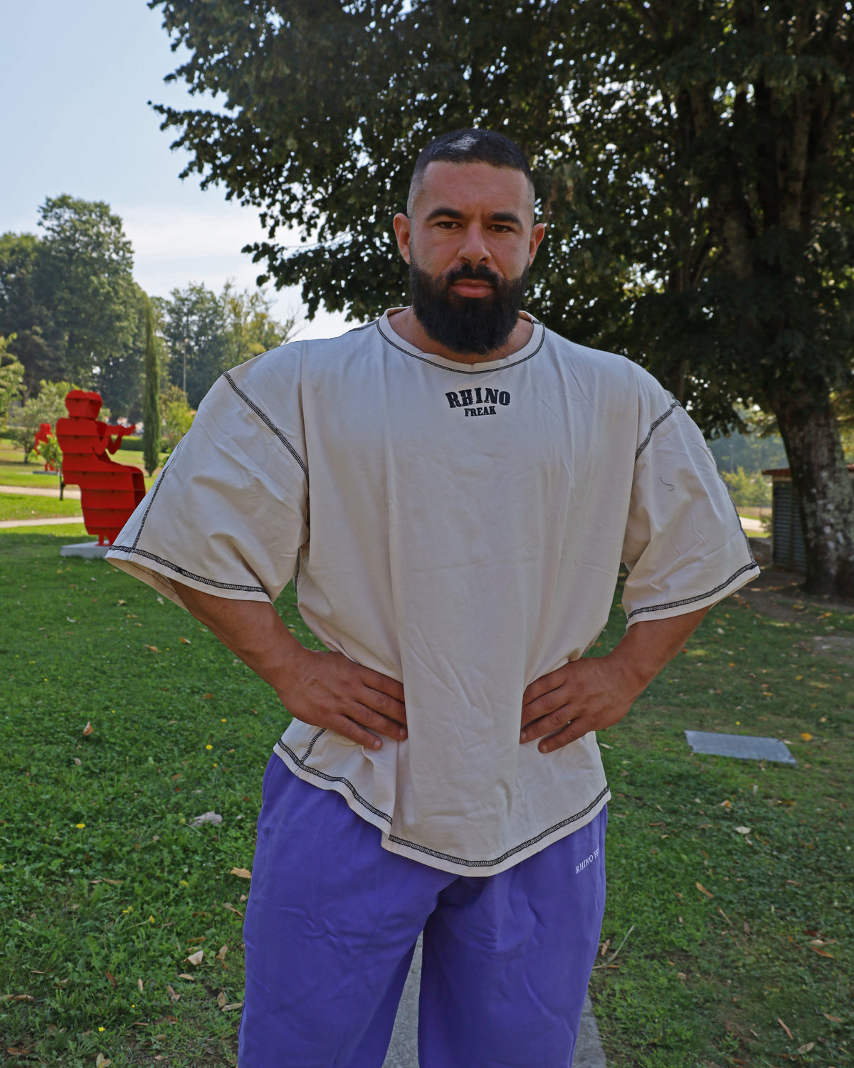 "Strong as a Rhino" Oversized T-Shirt – Hardcore Attitude and Impetuosity