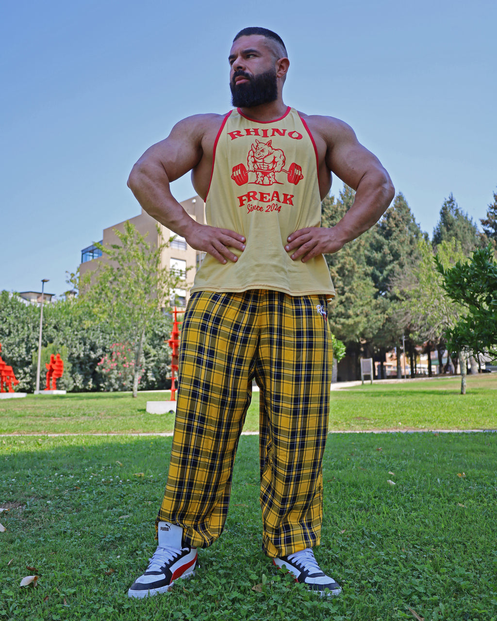 "Power Beast" Deep-Cut Tank Top – Hardcore Attitude and Maximum Range of Motion