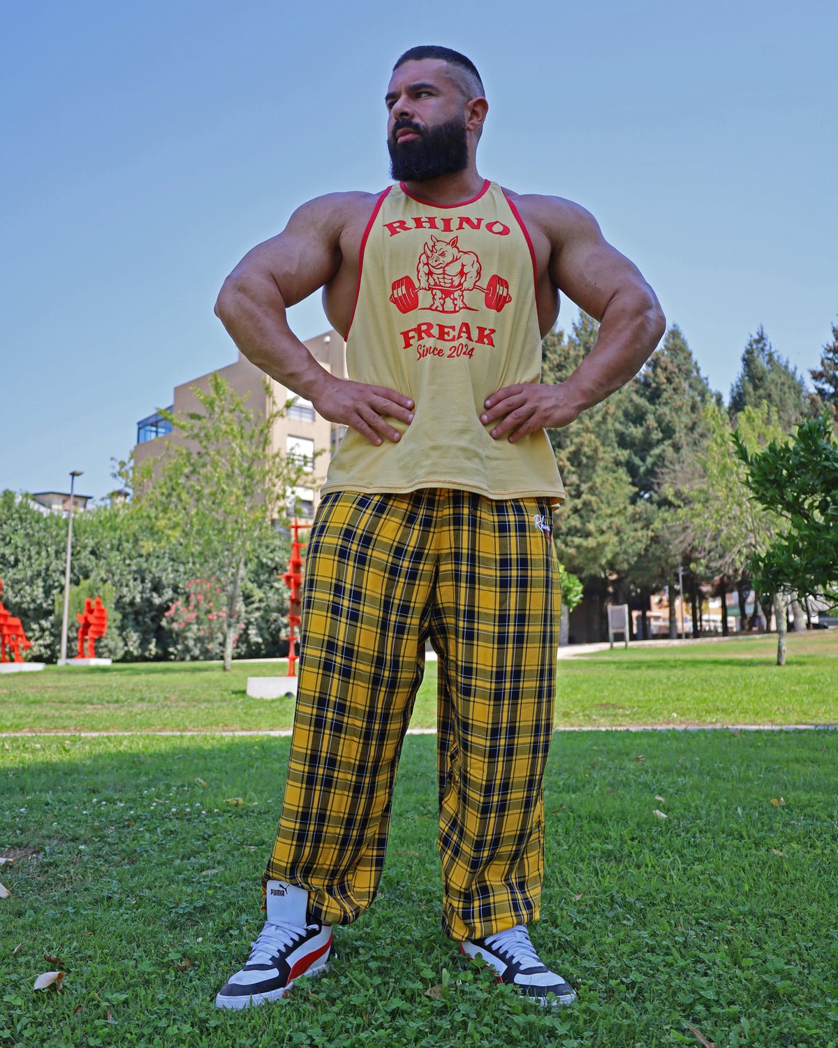"Power Beast" Deep-Cut Tank Top – Hardcore Attitude and Maximum Range of Motion