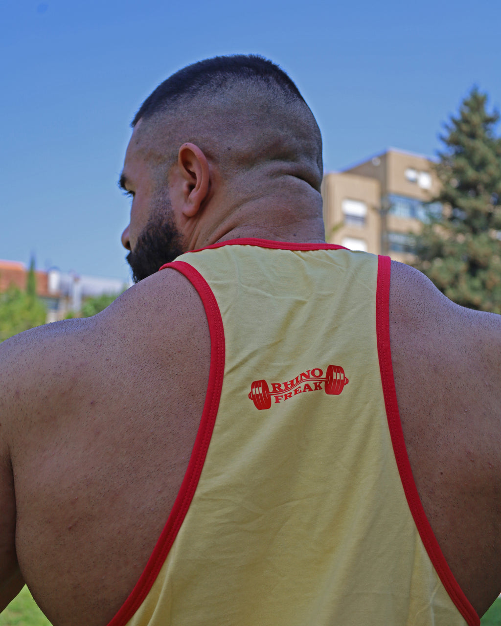 "Power Beast" Deep-Cut Tank Top – Hardcore Attitude and Maximum Range of Motion