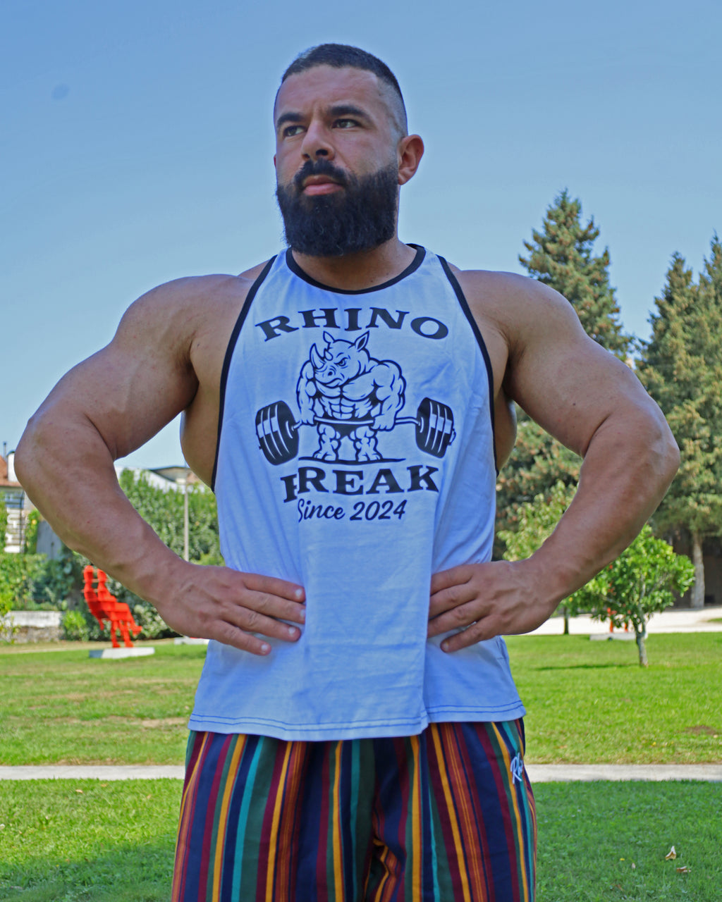 "Power Beast" Deep-Cut Tank Top – Hardcore Attitude and Maximum Range of Motion