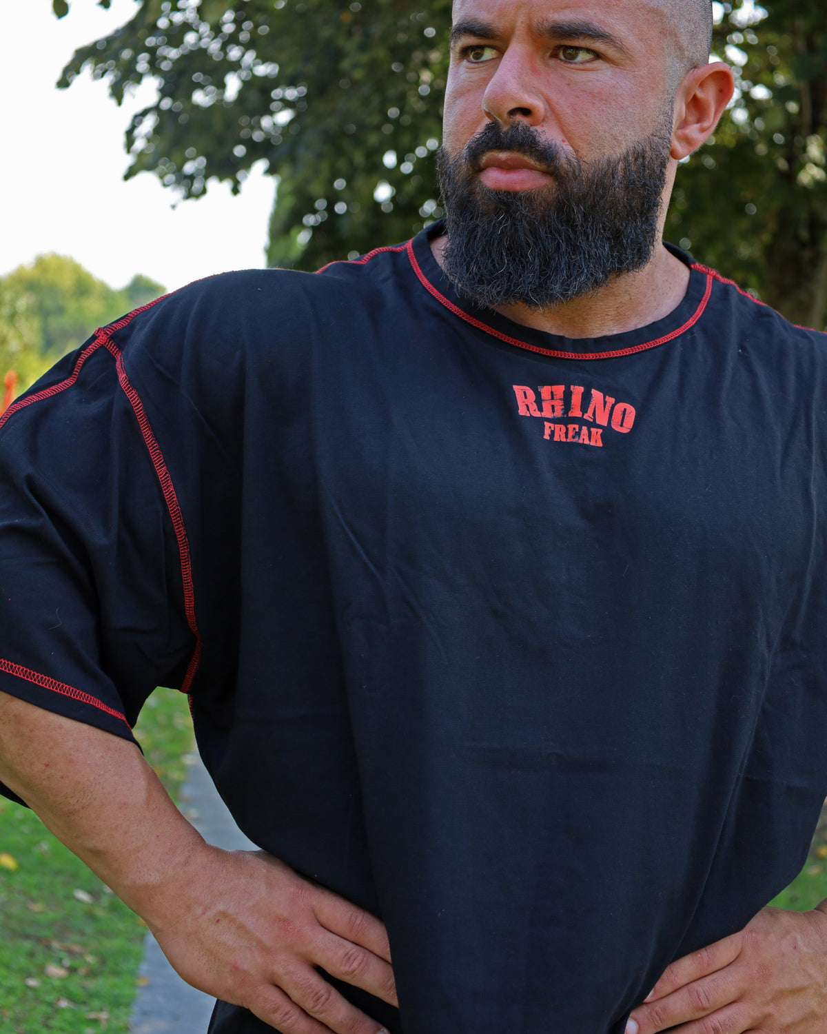 "Strong as a Rhino" Oversized T-Shirt – Hardcore Attitude and Impetuosity