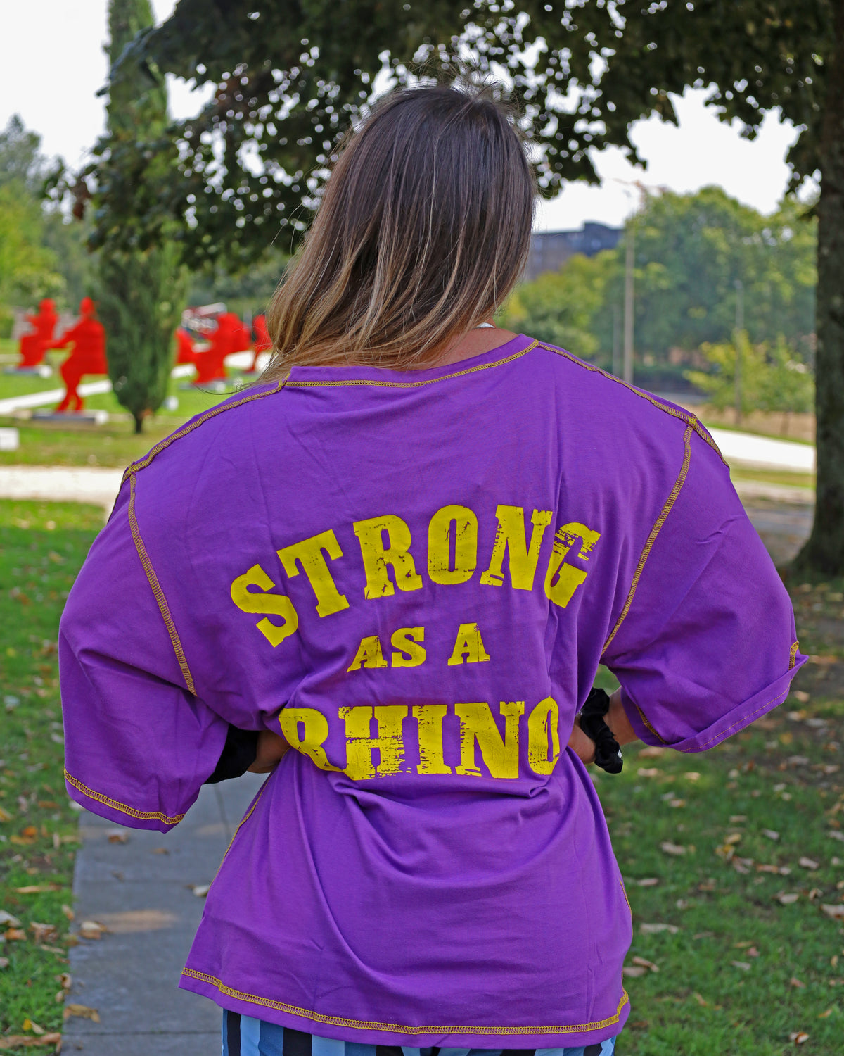 "Strong as a Rhino" Oversized T-Shirt – Hardcore Attitude and Impetuosity