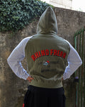 "Heritage 24" Hooded Varsity Jacket – Collegiate Attitude and Ruggedness