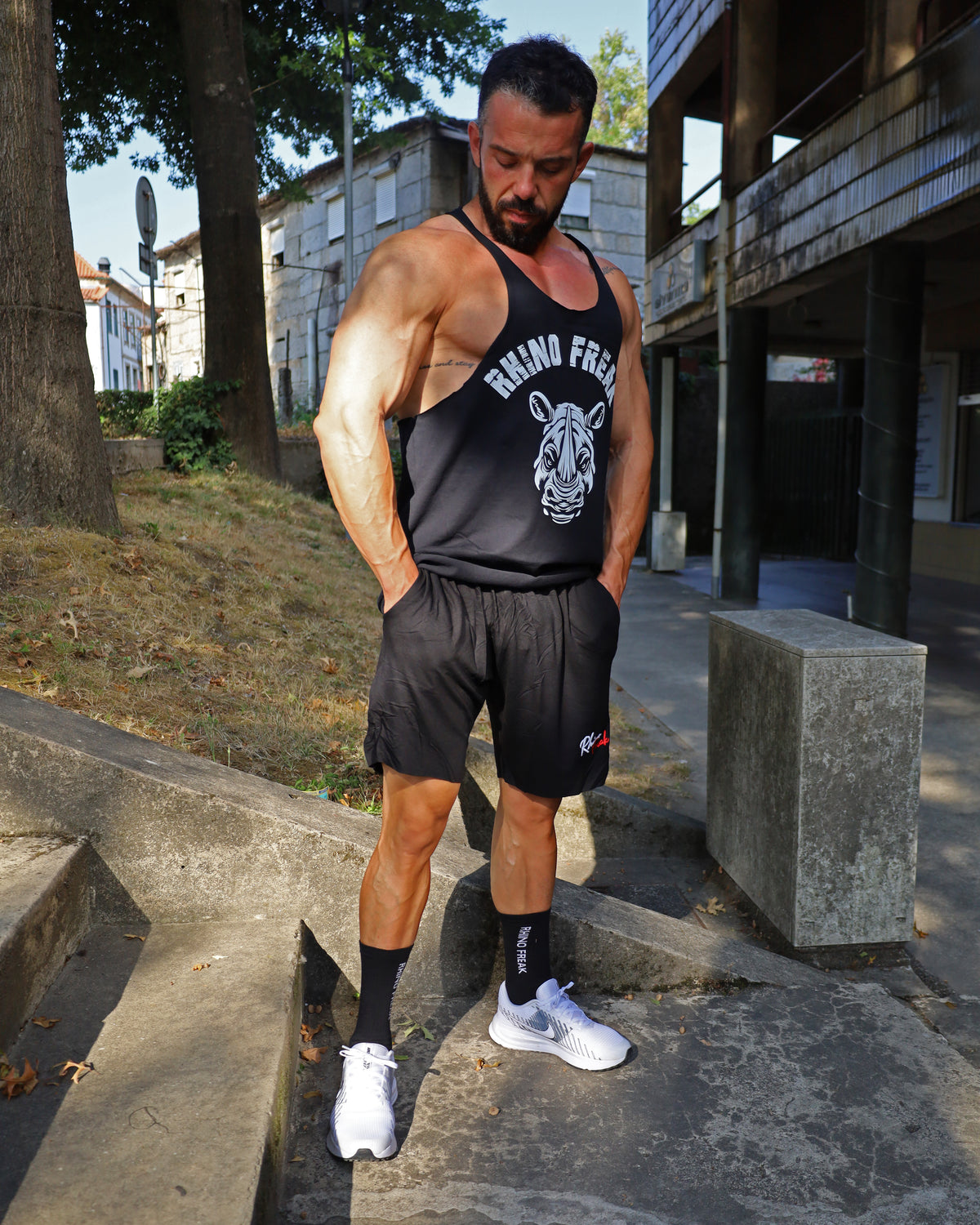 "Old School Beast" Drop-Armhole Tank Top – Hardcore Attitude and Maximum Range of Motion