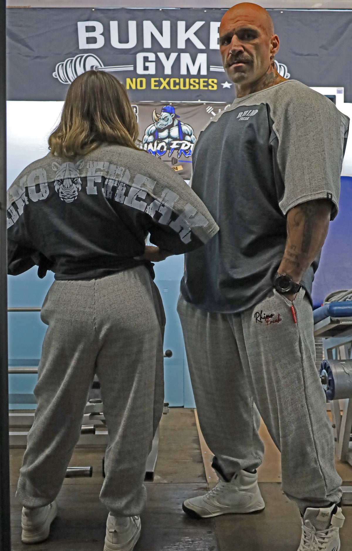 "Heavy Grid" Oversized Pants – Texture, Comfort, and Old-School Attitude