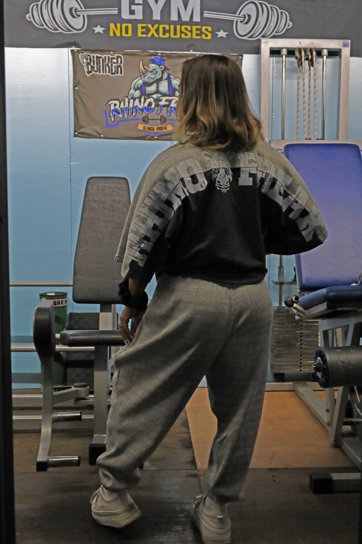 "Heavy Grid" Oversized Pants – Texture, Comfort, and Old-School Attitude