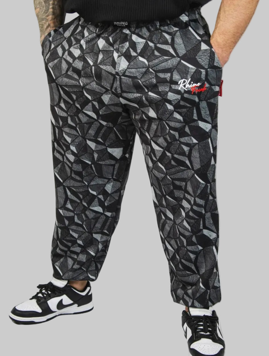"Dark Mosaic" Oversized Pants – Industrial Attitude and Total Comfort