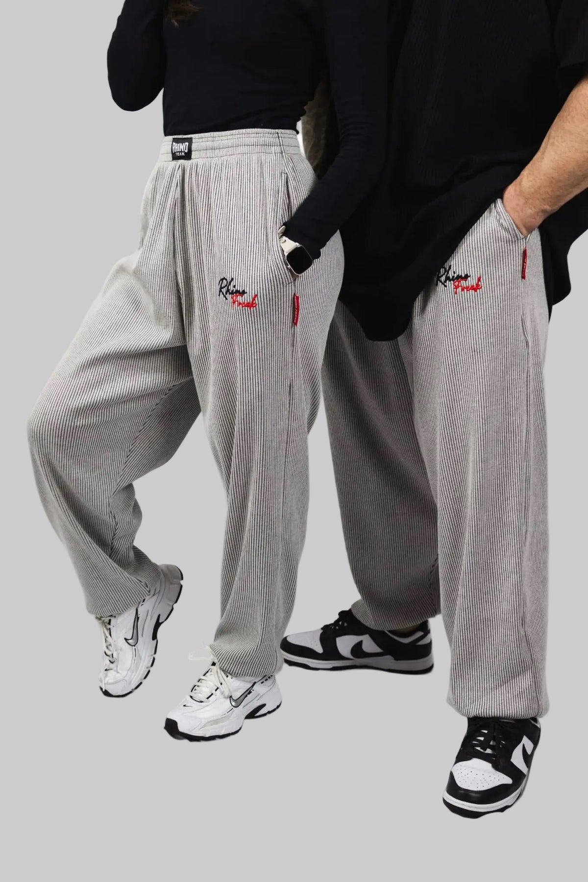"Ribbed Heritage" Oversized Pants – Texture and Old-School Attitude