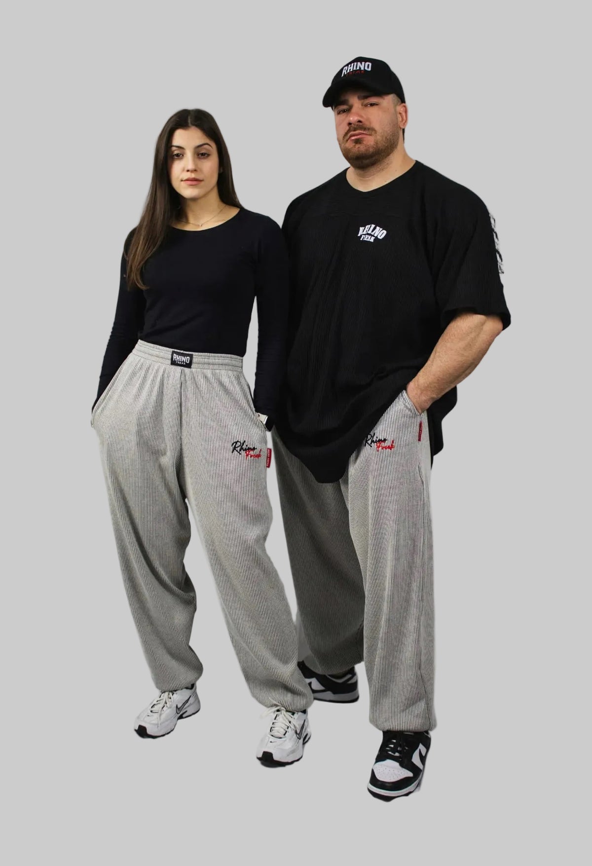"Ribbed Heritage" Oversized Pants – Texture and Old-School Attitude