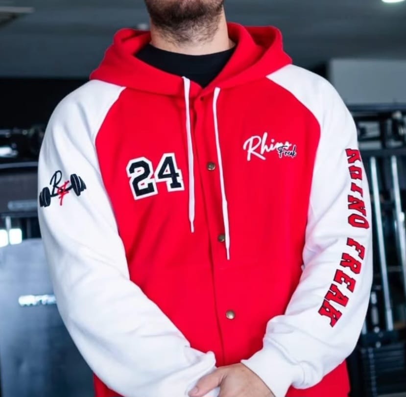 "Heritage 24" Hooded Varsity Jacket – Collegiate Attitude and Ruggedness