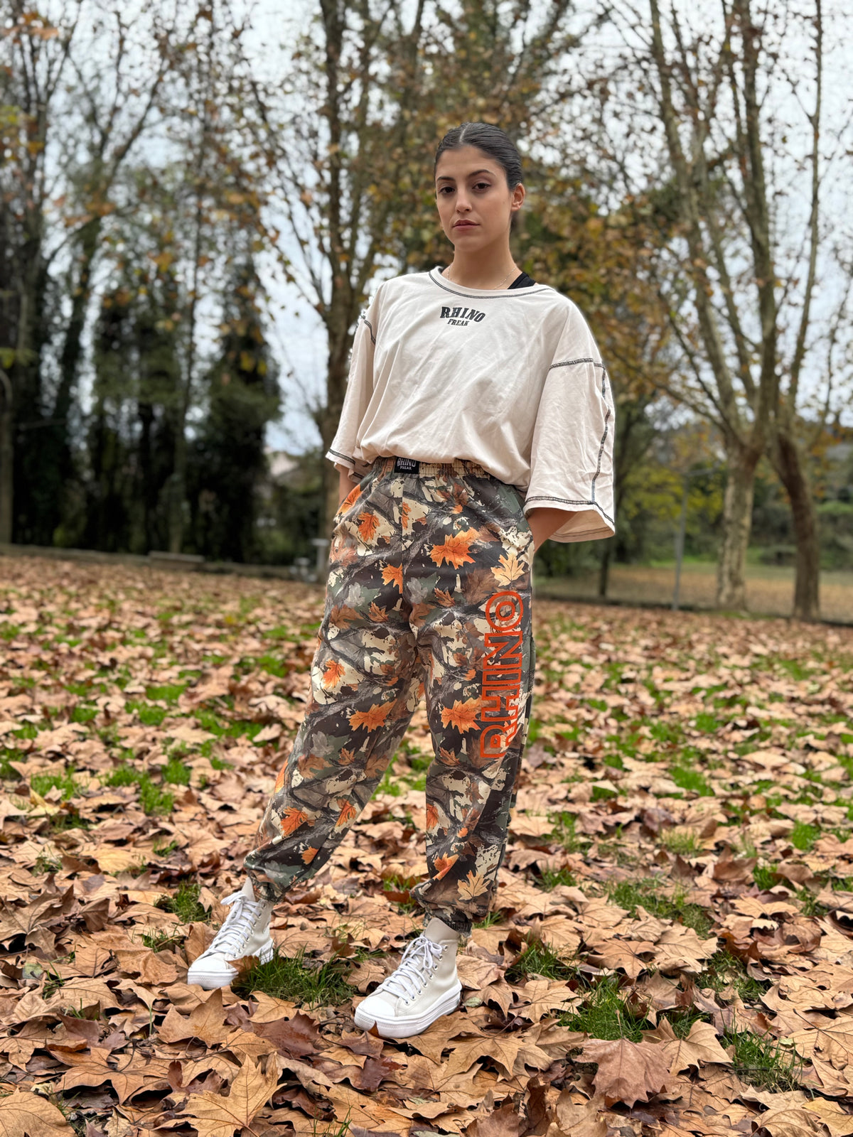 "Autumn Camo" oversized trousers