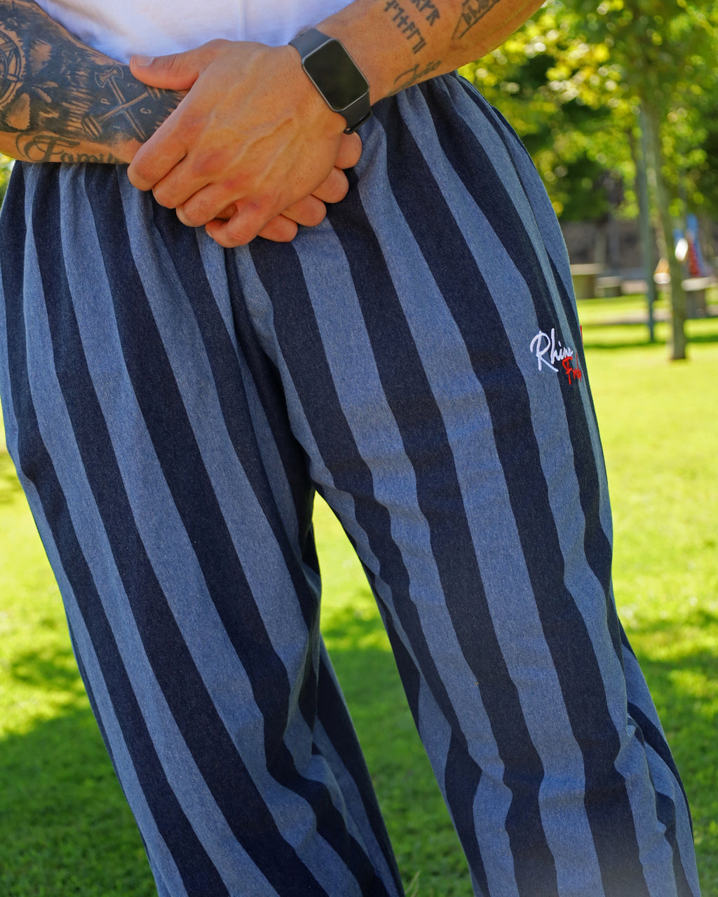 "Classic Blue Stripes" Oversized Pants – Hardcore