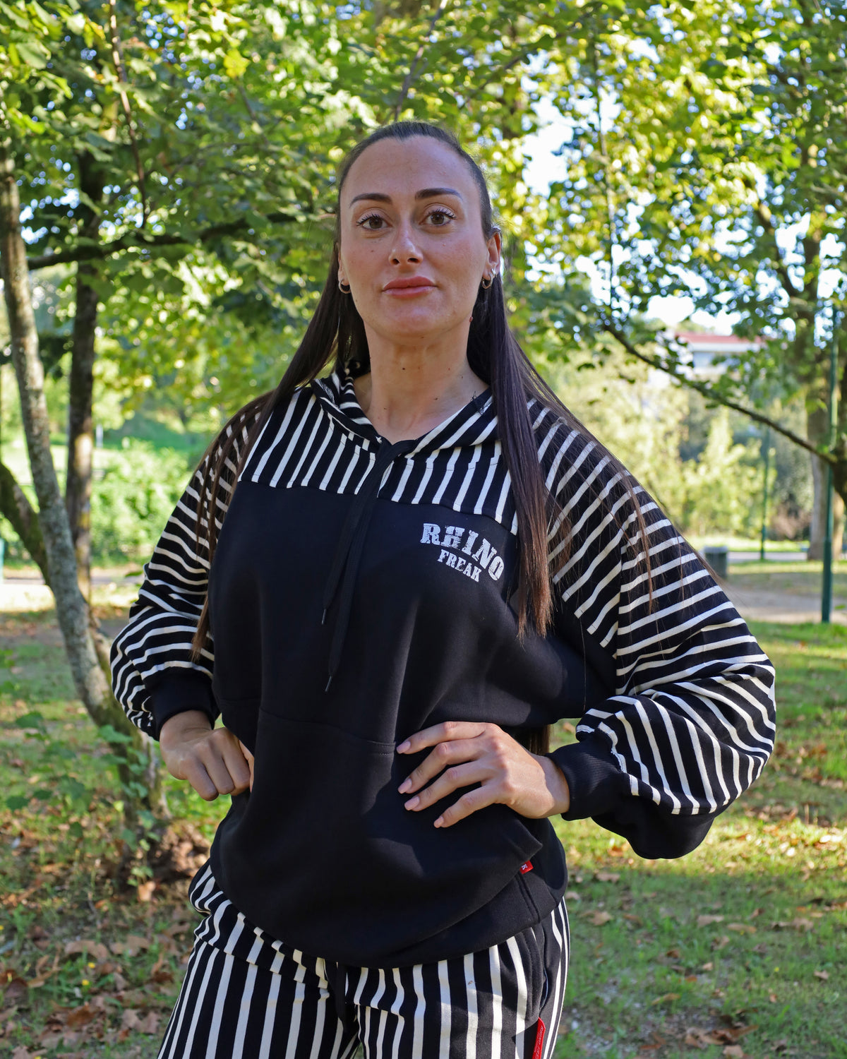 "Stripe Block" Hoodie – Hardcore Attitude and Retro Style